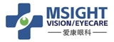 Msight Vision Eyecare logo, it is blue and green.